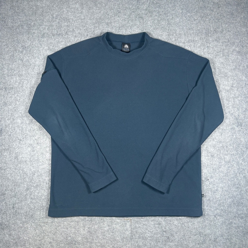 Vintage Nike ACG Fleece Pullover Mens XL Blue Therma-fit Gorpcore Hiking Outdoor